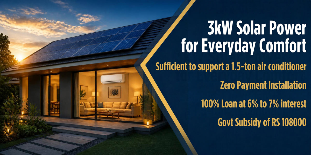 3 kW Rooftop Solar Plant - Zero Down Payment | Noida, Ghaziabad & Greater Noida
